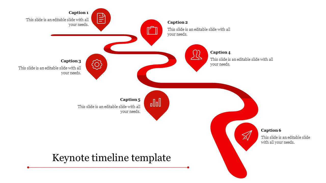 keynote timeline template-Red